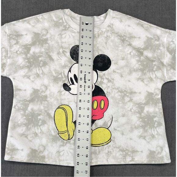 Disney Mickey Mouse Sweatshirt Women XS Tie Dye Gray Graphic Cozy Cute Casual‎ - Picture 5 of 7